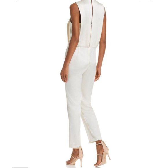 Theory Ivory Jumpsuit Ramaline Shiny Chic Elegant - Picture 6 of 8